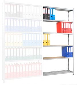 Manorga Anbau-Schwerlastregal EPSILINE ASZ2210306SAAA099 silber 100,0 x 30,0 x 228,0 cm