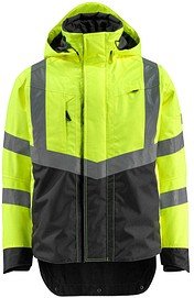 Thumbnail - MASCOT® unisex Warnjacke Harlow gelb, schwarz Größe M