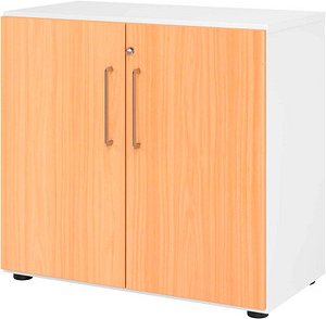 HAMMERBACHER Aktenschrank 928T2, V928T2/W/6/BS buche, weiß 1 Fachboden 80,0 x 42,0 x 74,8 cm
