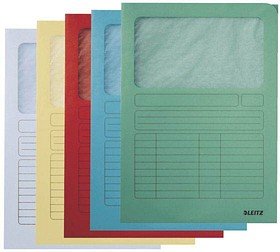 Thumbnail - LEITZ Dokumententaschen 3950 DIN A4 farbsortiert glatt, 100 St.