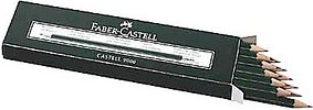 FABER-CASTELL 9000 Bleistifte B grün mit Radierer, 12 St.