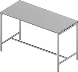 Quadrifoglio Stehtisch Creo grau rechteckig, 4-Fuß-Gestell weiß, 180,0 x 80,0 x 107,0 cm