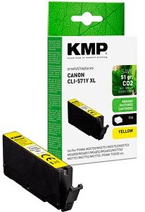 KMP gelb Druckerpatrone kompatibel zu Canon CLI-571 XL Y