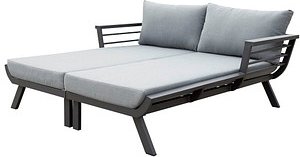 Garden Pleasure Sonnenliege DELIA grau Aluminium