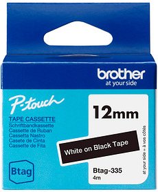 Thumbnail - brother Schriftband Btag BTAG335, 12 mm weiß auf schwarz, 1 St.