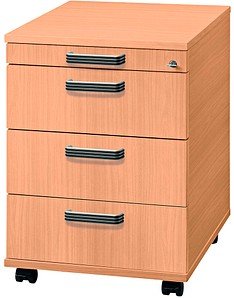 HAMMERBACHER Savona Rollcontainer buche 4 Auszüge 42,8 x 58,0 x 59,0 cm