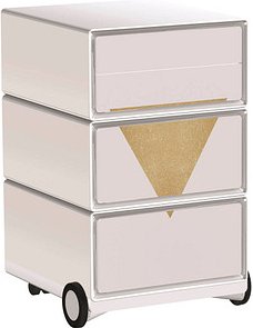 PAPERFLOW easyBox Classic Chic Rollcontainer weiß, bunt 61367 4 Auszüge 39,0 x 43,6 x 64,2 cm
