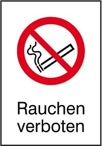 SafetyMarking® Verbotsaufkleber "Rauchen verboten" rechteckig 13,1 x 18,5 cm, 1 St.
