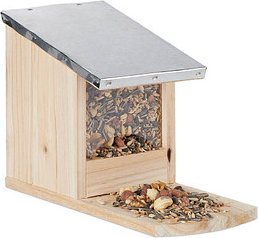 relaxdays Eichhörnchen-Futterhaus braun 12,0 x 25,0 x 18,0 cm