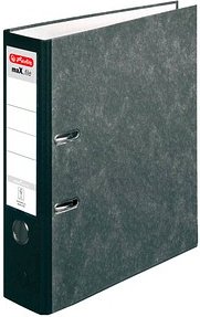 herlitz maX.file nature Wolkenmarmor-Papier Ordner schwarz marmoriert Karton 8,0 cm DIN A4, 1 St.