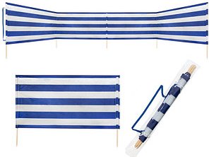 Idena Strand-Windschutz weiß, blau 600,0 x 80,0 cm