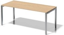 BISLEY Cito höhenverstellbarer Schreibtisch ahorn, silber rechteckig, 4-Fuß-Gestell silber 180,0 x 80,0 cm
