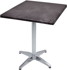 Garden Pleasure BRENTA Bistrotisch quadratisch Spanplatte dunkelgrau 70,0 x 70,0 x 74,0 cm, 1 St.