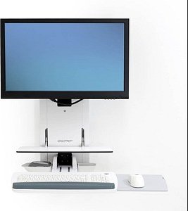 ergotron Monitor-Maus-Tastatur-Halterung StyleView Vertical Lift Behandlungszimmer 61-080-062 weiß für 1 Monitor, 1 Tast...