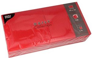 Thumbnail - PAPSTAR Servietten Daily Collection bordeaux 2-lagig 32,0 x 32,0 cm, 150 St.