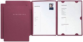 PAGNA Bewerbungsmappen Select DIN A4 rot, 3 St.