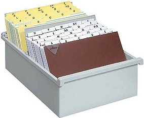 HAN Karteikasten DIN A5 für 800 Karteikarten grau ohne Deckel