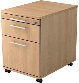 HAMMERBACHER Prokura Rollcontainer eiche 3 Auszüge 42,8 x 56,0 x 59,0 cm