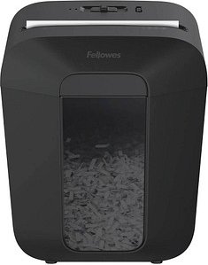 Fellowes Powershred LX45 Aktenvernichter mit Partikelschnitt P-4, 4 x 37 mm, bis 8 Blatt, schwarz