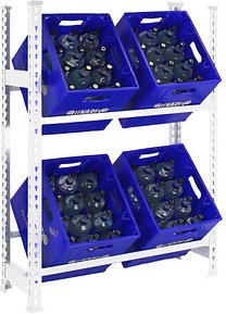 Simonrack Getränkekistenregal SIMONBOTTLE 2 8435104962503 weiß 80,0 x 30,0 x 100,0 cm