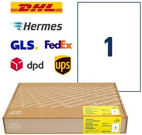 300 AVERY Zweckform Versandetiketten weiß 21,0 x 29,7 cm