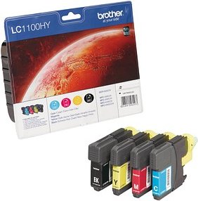brother LC-1100HYBK/C/M/Y schwarz, cyan, magenta, gelb Druckerpatronen, 4er-Set