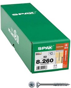 Thumbnail - SPAX® Holzbauschrauben T40 Senkkopf WIROX 0191010802605 8 mm x 260 mm, 50 St.