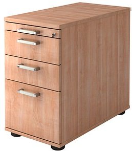 HAMMERBACHER Solid Standcontainer nussbaum 4 Auszüge 42,8 x 80,0 x 72,0 - 76,0 cm