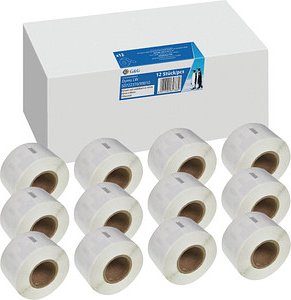 G&G Etikettenrollen für Etikettendrucker ersetzt DYMO S0722370/99010 weiß, 28,0 x 89,0 mm, 12 x 130 Etiketten
