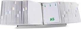 tarifold Sichttafelsystem 435602 DIN A5 weiß mit 60 St. Sichttafeln, 1 St.