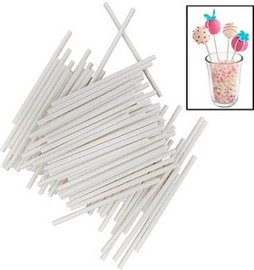 Thumbnail - LURCH Stiele für Cake-Pops Flexiform, Papier weiß, 100 St.