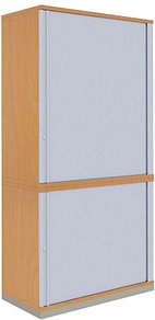 fm Sidney Rollladenschrank buche 3 Fachböden 100,0 x 44,2 x 186,9 cm