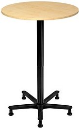 HAMMERBACHER VST08 Stehtisch höhenverstellbar rund Spanplatte ahorn 80,0 x 80,0 x 72,0 - 114,0 cm, 1 St.