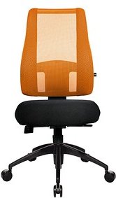 Topstar Bürostuhl Lady Sitness® Deluxe, LT20B0W504 Stoff orange, Gestell schwarz