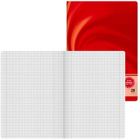 BRUNNEN Schulheft Vivendi Lineatur 28 kariert DIN A4 Innen- und Außenrand, 32 Blatt