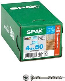 Thumbnail - SPAX® Fassadenschrauben T20 Linsensenkkopf A2 25470004505022 4,5 mm x 50 mm, 200 St.