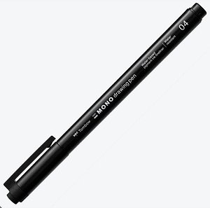 Tombow MONO drawing pen 04 Fineliner schwarz 0,4 mm, 1 St.