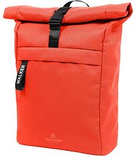 Walker Schulrucksack Roll Top Kunstfaser rot