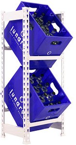 Thumbnail - Simonrack Getränkekistenregal SIMONBOTTLE 2 8435104962497 weiß 40,0 x 30,0 x 100,0 cm