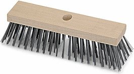 Nölle Drahtbesen Stahldraht grau Holz 30,0 cm breit