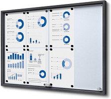 Thumbnail - Showdown® Displays Schaukasten SLIM grau 8x DIN A4, 1 St.