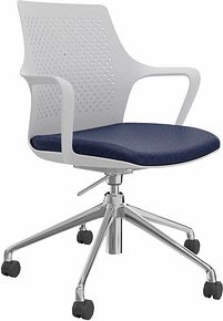 fm Konferenzstuhl Eta 4260761570204 dunkelblau, weiß Kunststoff