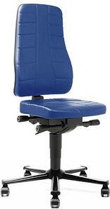 Thumbnail - bimos Arbeitsdrehstuhl All-In-One blau Kunstleder