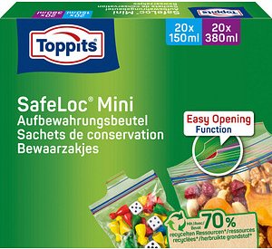 Thumbnail - Toppits Gefrierbeutel SafeLoc Mini, 40 St.