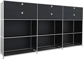 viasit Sideboard System4, 82857 schwarz 227,9 x 40,4 x 118,2 cm, 1 St.