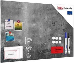 ALLboards Magnettafel 90,0 x 60,0 cm Betonmauer