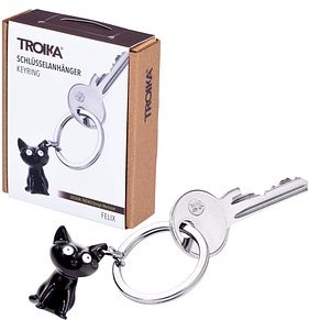 TROIKA® Schlüsselanhänger FELIX schwarz