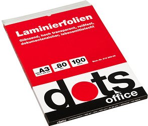 100 dots Laminierfolien glänzend für A3 80 micron