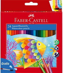 FABER-CASTELL KINDER-AQUARELL Aquarellstifte farbsortiert, 1 St.