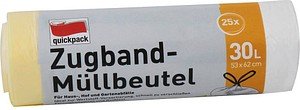 quickpack Müllbeutel 30,0 l gelb, 25 St.